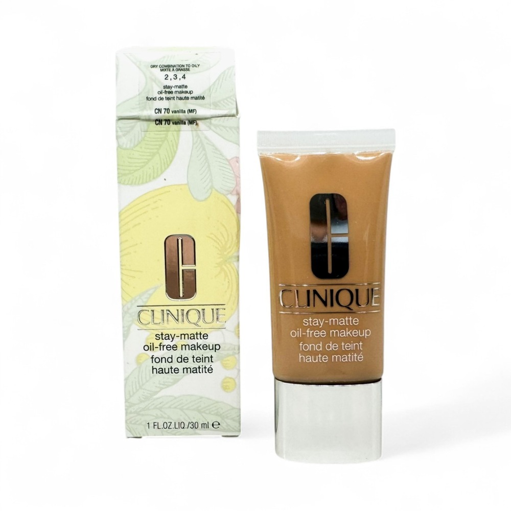 Clinique Stay-Matte Oil-Free Makeup‎ CN70 Vanilla 1 oz/30 mL Full Size NEW